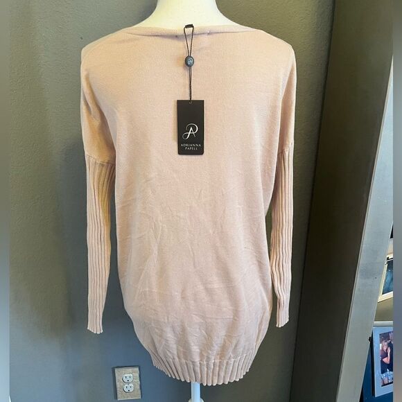 Adrianna Papell V-Neck Tunic Sweater NWT - Picture 7 of 11